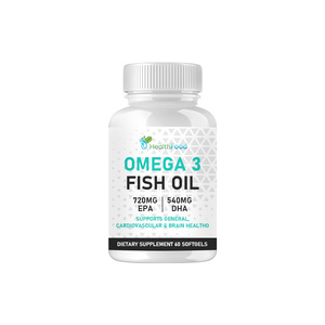 Highly Effective Fish Oil Omega 3 Softgels Healthcare <b>Supplement</b> Omega 3 Fish Oil Omega 3 Softgels Support Cardiovascular Health - Product Image 1