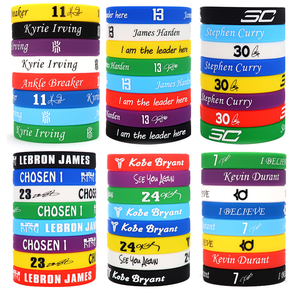 HuaShanQi Kobe <span class=keywords><strong>James</strong></span> Irving Durant Bracelet en silicone Sports transfrontaliers Fan de <span class=keywords><strong>basket</strong></span>-ball Fournitures Cadeaux d'affaires promotionnels - Product Image 3