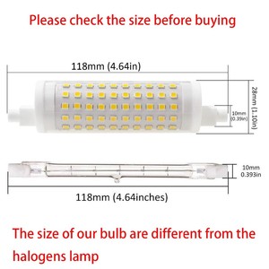 Ampoule <span class=keywords><strong>LED</strong></span> <span class=keywords><strong>R7s</strong></span> dimmable d'usine, 15W, <span class=keywords><strong>118</strong></span> <span class=keywords><strong>mm</strong></span>, diamètre 28 <span class=keywords><strong>mm</strong></span>, pour usage résidentiel, remplacement AC J118 150W, Ra>80, Pf>0.9, CE RoHS, livraison directe - Product Image 2