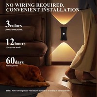 Lampes murales LED néon RGB effet coucher de soleil, détecteur de mouvement, sans fil, magnétiques, rechargeables par USB, pour chevet, décoration intelligente pour la maison, veilleuses