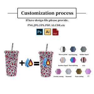 <span class=keywords><strong>Jwh</strong></span> 500ml cách điện không gỉ Rhinestone Tumbler 17Oz bán buôn số lượng lớn long lanh Rhinestone Tumbler Chất lượng cao - Product Image 5