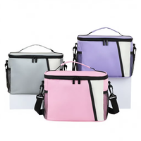 Sac isotherme portable en tissu Oxford avec couvercle incurvé, bandoulière réglable, sac étanche pour pique-nique, bureau, plage, extérieur