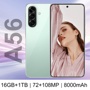 Telefono Cellulare A56 5G con 16GB+1TB di Ampia Memoria, Batteria da 8000mAh, Fotocamera Frontale da 72MP + Fotocamera Posteriore da 108MP, Display HD, Android <span class=keywords><strong>15</strong></span> in Spagnolo - Product Image 1