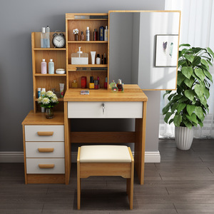 <span class=keywords><strong>Table</strong></span> de maquillage en verre blanc lumineux à LED pour chambre à coucher, <span class=keywords><strong>table</strong></span> de maquillage avec miroir LED et tiroir - Product Image 3