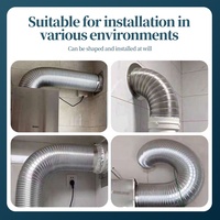 Kit de ventilation en aluminium Semi-rigide, conduit d'air Flexible