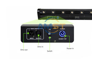 Barre de lumière laser à 8 faisceaux rouges DMX512, éclairage de scène actif au son pour DJ, discothèque, fête, mariage, événement - Product Image 5