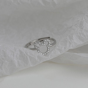 Mickey Mouse Ring For Women Cartoon Animal Zodiac Pave Setting Jewelry Gift - Product Image 2