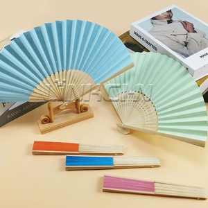 Éventail en soie de faveur de mariage en stock Éventail à main en papier imprimable pour cadeau de mariage - Product Image 3