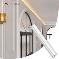 Moulure murale décorative moderne blanche en PS, étanche et flexible, pour finition murale intérieure de luxe