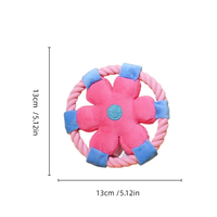 Jouet pour chien en coton et corde en forme de fleur, durable, interactif, pour le nettoyage des dents, utilisation quotidienne en intérieur et en extérieur