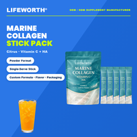 LIFEWORTH Citrus Marine Collagen Vitamine C Mélange en poudre instantanée pour le soutien de la beauté 20 portions 5g