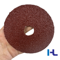 Disque abrasif en gros 5-7 pouces en oxyde d'aluminium rouge VSM, disque de polissage en fibre pour le meulage des métaux