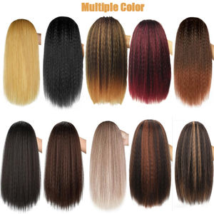 Queue de cheval synthétique Yaki Kinky Straight en gros, extension de cheveux à cordon, installation facile, fibre haute température, à enrouler - Product Image 4