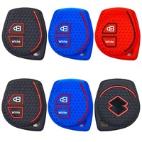 Étui de clé de voiture en silicone haut de gamme à 2 boutons avec motif nid d'abeille pour Suzuki Jimny, Tianyu, SX4, New Alto et Swift 2006-2008