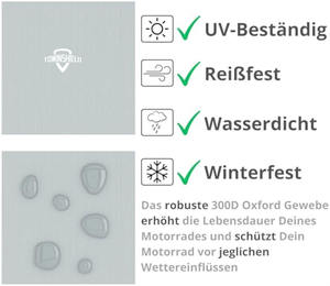 Housse de <span class=keywords><strong>moto</strong></span> extérieure et intérieure respirante, résistante à la chaleur, imperméable et à la déchirure, résistante aux UV et à l'hiver - Product Image 4