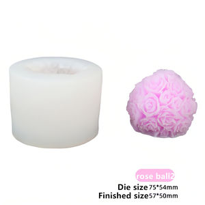 Molde <span class=keywords><strong>de</strong></span> Silicona Hecho a Mano para Jabón, Velas <span class=keywords><strong>de</strong></span> Aromaterapia, <span class=keywords><strong>Fondant</strong></span>, Pasteles, Flores Tridimensionales, Rosas Blancas y Peonías - Product Image 4