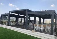 Pergola motorisée à lames orientables en aluminium, pergola extérieure, toit imperméable, pergola de piscine, parois latérales, supports 175 mm, fabricant chinois