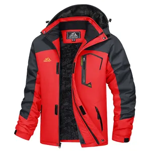 Tacvasen Custom Men's Winter Skiing Jackets Hoodies Waterproof Fleece Coats Thermal Snowboard Jacket Parkas