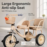 Tricycle Classique Simple pour Tout-Petits avec Roues en Caoutchouc Antichoc, Tricycle à Pédales pour Enfants de 2-5 et 3-6 Ans, Sans Capote, pour Utilisation à la Maison et au Jardin