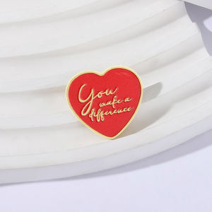 Sie machen einen Unterschied Emaille Pin kreative rote Herz positive Zitat Metall Brosche Revers Abzeichen lustige Schmuck Geschenk für Freunde - Product Image 2