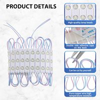 500 pièces de lumières LED blanches 6500K 1,2W pour vitrine, remplacement, gonflables, module décoratif, bande lumineuse adhésive, enseignes de Noël
