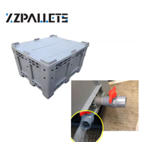 Palette de stockage de fruits Euro durable, conteneur robuste, pliable et repliable, en promotion