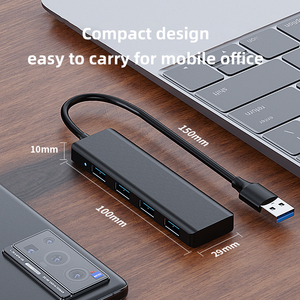 4 en 1 USB Hub 3,0 Transferencia rápida de datos Usb3.0 Hub de 4 puertos Compatible con Windows <span class=keywords><strong>PC</strong></span> Mac Impresora <span class=keywords><strong>HDD</strong></span> móvil para computadora portátil - Product Image 6