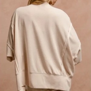 Su misura 2025 autunno nuova <span class=keywords><strong>felpa</strong></span> Casual Pullover con scritta Patchwork <span class=keywords><strong>leopardata</strong></span> top larghi manica lunga girocollo - Product Image 5