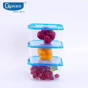 Bpa frigorifero Multi formato gratuito contenitore per Snack in plastica trasparente per verdure contenitori per alimenti con coperchi