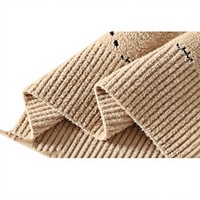 Pull en maille jacquard épais et respirant pour homme FNJIA, nouvelle collection hiver, avec empiècements en fourrure de lapin sur le devant