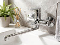 Robinet de douche pour spa en alliage de zinc avec corps chromé et tuyau de sortie, robinet de douche de salle de bain