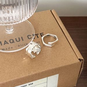 Yinruitai S925 Sterling Silver Geometric <b>Ring</b> Women's Index Finger Minimalist Design Everyday Wear - Product Image 2