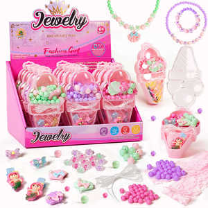 <span class=keywords><strong>Jouet</strong></span> pour <span class=keywords><strong>fille</strong></span> devenir bijoux de mode boîte à bijoux de créateur <span class=keywords><strong>coffre</strong></span> au trésor perles ensemble de bricolage ensemble de maquillage boîte - Product Image 2