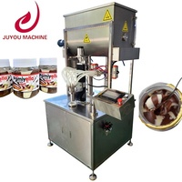 Ligne de remplissage automatique de bouteilles de pot de pâte à tartiner de crème au chocolat de confiture de sauce chili Machine de remplissage mixte bicolore