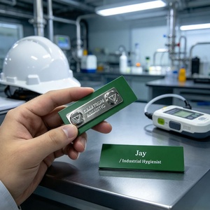 Placa de Identificación Personalizada en Metal Grabado en Oro o Plata con Clip de Seguridad para Uniforme de Enfermera - Product Image 4