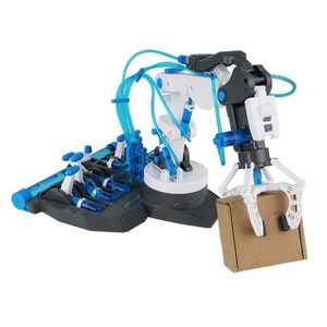Kit de bras manipulateur hydraulique 3-en-1 en plastique, jouets éducatifs STEAM pour enfants, boîte d'expériences pour assembler des modèles de véhicules d'ingénierie - Product Image 2