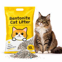 Litière pour chat en bentonite ultra absorbante 6L, écologique, 5kg, parfum lavande gris, sans poussière, forme sphérique, agglomération rapide