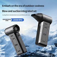 Ventilateur souffleur électrique portable sans fil rechargeable par USB sans pales pour barbecue, voiture, extérieur, camping-car