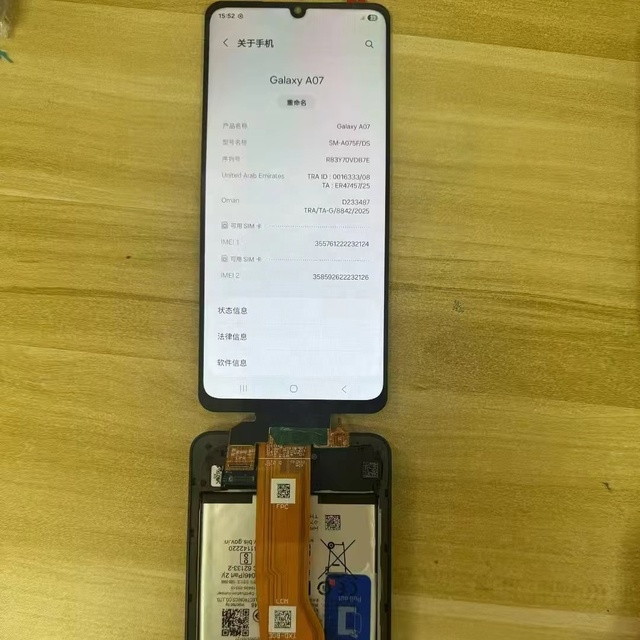 Mobile Accessories Original  for Samsung A07/A075F Screen Pantalla Mobile Phone LCDs for Electronic Accessories and Parts