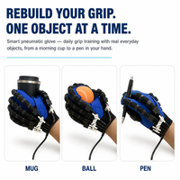 Gants ergonomiques intelligents avec exosquelette pour la physiothérapie quotidienne des patients victimes d'AVC