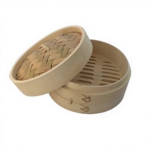 Cuisinière à vapeur en bois au design admirable, forme ronde, taille personnalisée, boîte à dim sum pour hôtels et restaurants - Product Image 1