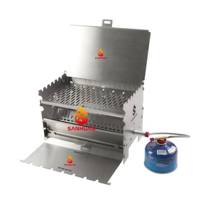 2023 Barbecue Portable en acier inoxydable de Style populaire gril de BBQ à charbon de bois de gaz pliable avec couvercle <span class=keywords><strong>Plancha</strong></span> <span class=keywords><strong>pour</strong></span> le <span class=keywords><strong>Camping</strong></span> extérieur - Product Image 3