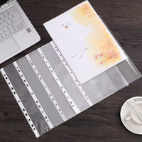 Protège-documents A4 en plastique PP écologique recyclé transparent, fin, populaire, sans perforation, à chargement par le haut