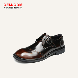 OEM/ODM Manufacturer Custom Design Men's Business Formal Buckle Strap Loafers Comfort Autumn Breathable Anti-Slip Wedding <b>Shoes</b> - Product Image 3