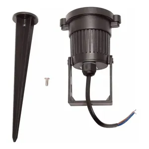 Confezione da 4 lampade da paletto 12W IP65 nero esterno con luce solare a LED colore bianco caldo - Product Image 1