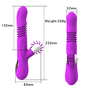 Pink Clitoral <b>Vibrator</b> with Rotating Ball and Thrusting Function Food Grade Silicone 100% Waterproof Sex Toy for Women - Product Image 4