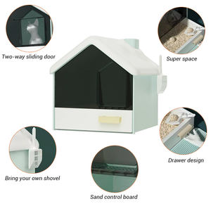 Toilette anti-éclaboussures élégante pour chat avec <span class=keywords><strong>bac</strong></span> <span class=keywords><strong>à</strong></span> <span class=keywords><strong>sable</strong></span> extra large entièrement fermé <span class=keywords><strong>Bac</strong></span> <span class=keywords><strong>à</strong></span> litière en <span class=keywords><strong>plastique</strong></span> épais - Product Image 5