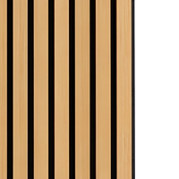 Panneau mural acoustique en bois de chêne, placage MDF, feutre en fibre de polyester, panneau absorbant le son pour chambre à coucher, salon, cinéma