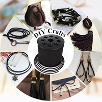 Cordon plat en suède noir de 2,6 mm x 110 yards, doux, rond, haute ténacité, pour la fabrication de bijoux, bracelets, colliers, perlage, bricolage