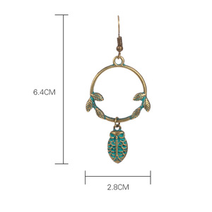 Pendientes Colgantes con Forma de Búho, Chapados en Oro Antiguo, Moda Femenina - Product Image 2